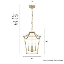 Laurel Ridge 4-Light Alturas Gold Candlestick Pendant by Hunter -Hunter Sales alturas gold hunter chandeliers 19066 77 1000