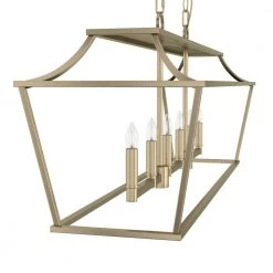 Laurel Ridge 6-Light Alturas Gold Linear Chandelier by Hunter -Hunter Sales alturas gold hunter chandeliers 19078 1d 1000