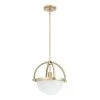 Wedgefield 1 Light Alturas Gold Island Pendant Light with Frosted Cased White Glass Shade Kitchen Light by Hunter -Hunter Sales alturas gold hunter chandeliers 19234 64 1000
