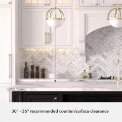 Wedgefield 1 Light Alturas Gold Island Pendant Light with Frosted Cased White Glass Shade Kitchen Light by Hunter -Hunter Sales alturas gold hunter chandeliers 19234 77 1000