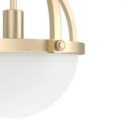 Wedgefield 1 Light Alturas Gold Island Pendant Light with Frosted Cased White Glass Shade Kitchen Light by Hunter -Hunter Sales alturas gold hunter chandeliers 19234 a0 1000