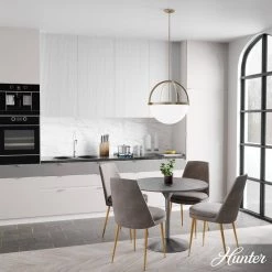 Wedgefield 4-Light Alturas Gold Island Pendant Light with Frosted Glass Shade by Hunter -Hunter Sales alturas gold hunter chandeliers 19238 40 1000