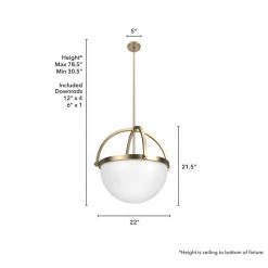 Wedgefield 4-Light Alturas Gold Island Pendant Light with Frosted Glass Shade by Hunter -Hunter Sales alturas gold hunter chandeliers 19238 77 1000