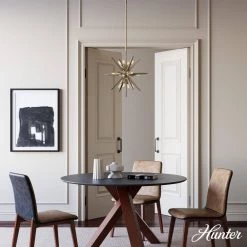 Jupiter Star 12-Light Alturas Gold Sputnik Pendant Light by Hunter -Hunter Sales alturas gold hunter chandeliers 19339 40 1000