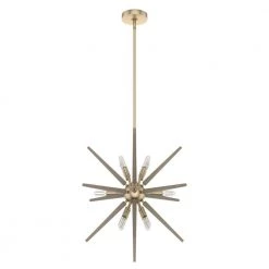 Jupiter 12-Light Alturas Gold Sputnik Pendant Light by Hunter