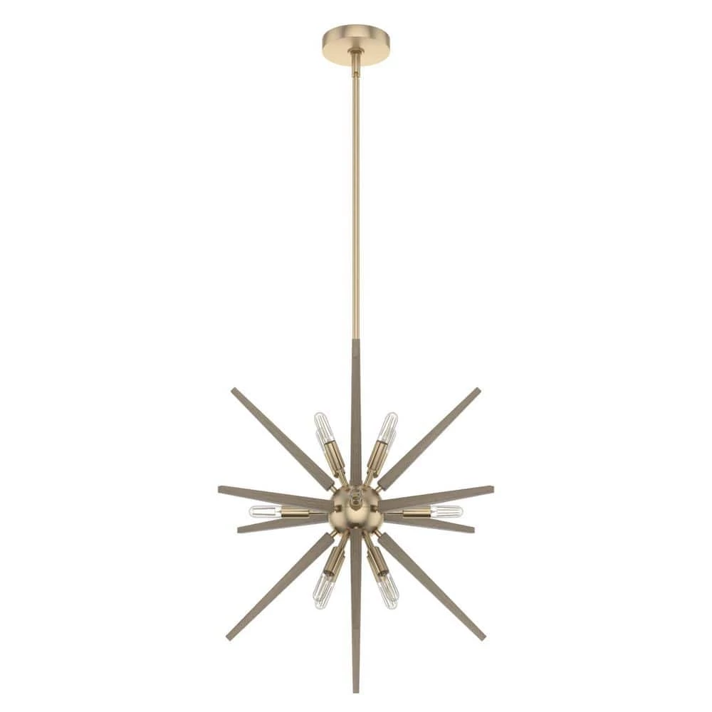 Jupiter 12-Light Alturas Gold Sputnik Pendant Light by Hunter 3 Jupiter 12-Light Alturas Gold Sputnik Pendant Light by Hunter
