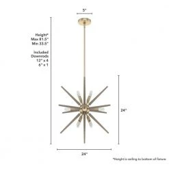 Jupiter 12-Light Alturas Gold Sputnik Pendant Light by Hunter 14 Jupiter 12-Light Alturas Gold Sputnik Pendant Light by Hunter -Hunter Sales alturas gold hunter chandeliers 19341 66 1000