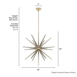 Jupiter Star 18-Light Alturas Gold Island Pendant Light by Hunter 14 Jupiter Star 18-Light Alturas Gold Island Pendant Light by Hunter -Hunter Sales alturas gold hunter chandeliers 19343 66 1000