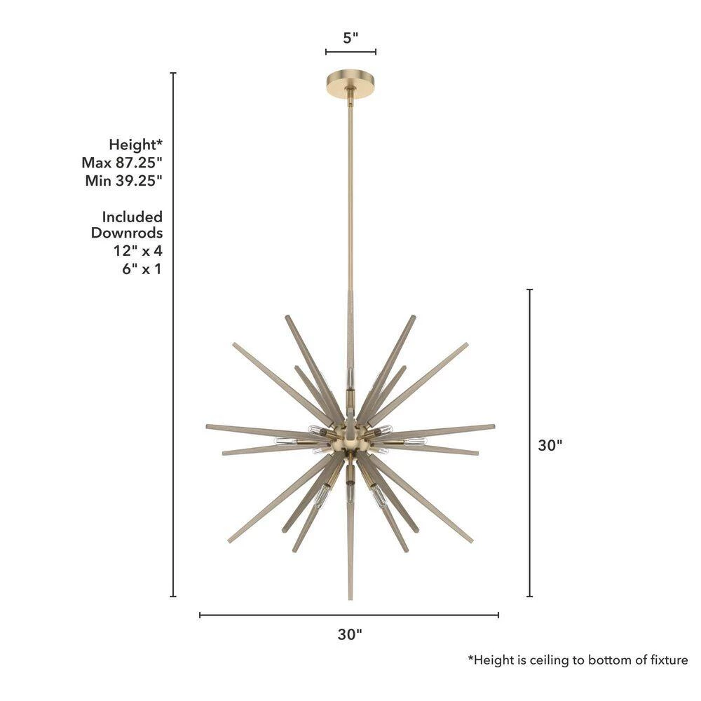 Jupiter Star 18-Light Alturas Gold Island Pendant Light by Hunter 8 Jupiter Star 18-Light Alturas Gold Island Pendant Light by Hunter - Image 6