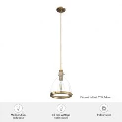 Van Nuys 1 light Alturas Gold Island Pendant Light with Glass Shade Kitchen Light by Hunter -Hunter Sales alturas gold hunter chandeliers 19345 1d 1000