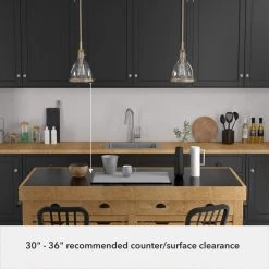 Van Nuys 1 light Alturas Gold Island Pendant Light with Glass Shade Kitchen Light by Hunter -Hunter Sales alturas gold hunter chandeliers 19345 c3 1000