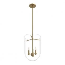 Sacha 3 Light Alturas Gold Island Pendant Light with Clear Glass Shade Dining Room Light by Hunter -Hunter Sales alturas gold hunter chandeliers 19385 4f 1000