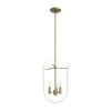 Sacha 3 Light Alturas Gold Island Pendant Light with Clear Glass Shade Dining Room Light by Hunter -Hunter Sales alturas gold hunter chandeliers 19385 64 1000