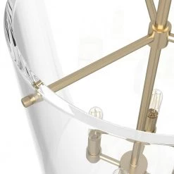 Sacha 4 Light Alturas Gold Island Pendant Light with Clear Glass Shade Dining Room Light by Hunter 20 Sacha 4 Light Alturas Gold Island Pendant Light with Clear Glass Shade Dining Room Light by Hunter -Hunter Sales alturas gold hunter chandeliers 19386 4f 1000