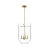 Sacha 4 Light Alturas Gold Island Pendant Light with Clear Glass Shade Dining Room Light by Hunter -Hunter Sales alturas gold hunter chandeliers 19386 64 1000