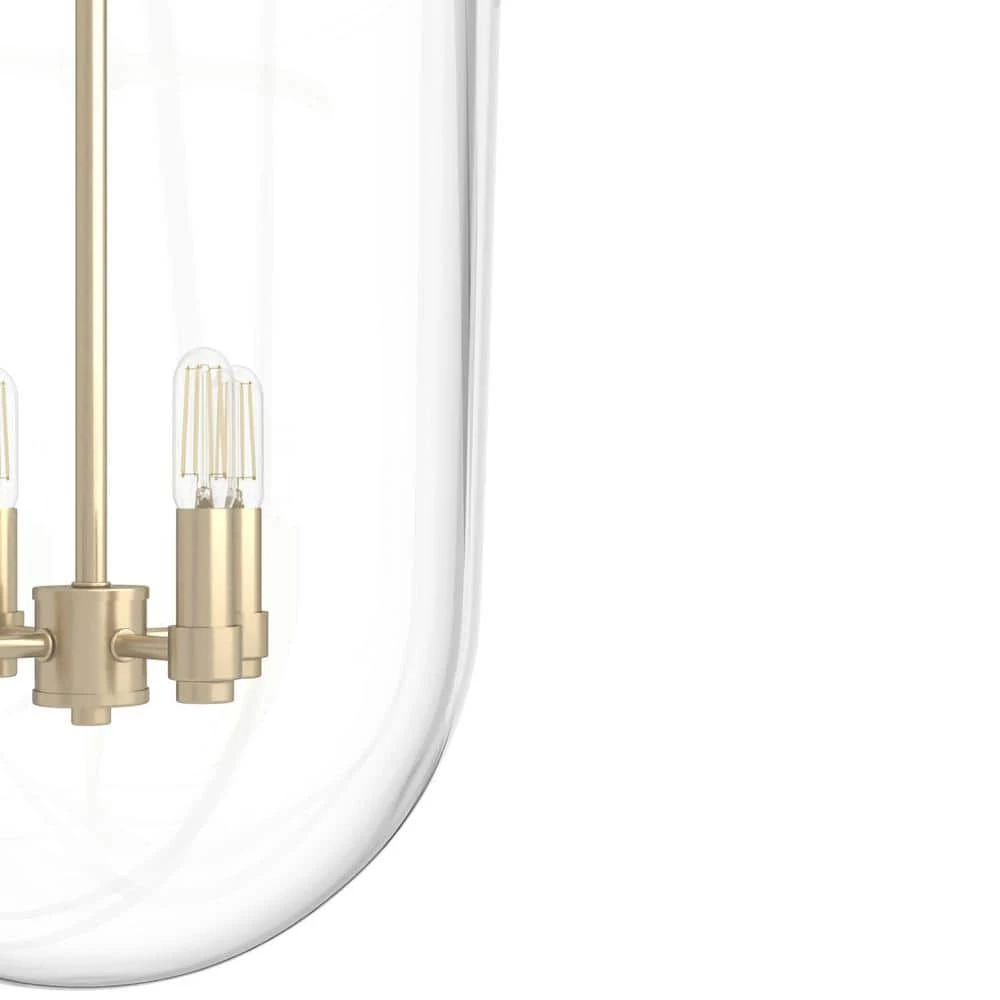 Sacha 4 Light Alturas Gold Island Pendant Light with Clear Glass Shade Dining Room Light by Hunter 10 Sacha 4 Light Alturas Gold Island Pendant Light with Clear Glass Shade Dining Room Light by Hunter - Image 8