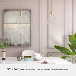 Klein 1-Light Alturas Gold Island Pendant Light with Clear Glass Shade by Hunter -Hunter Sales alturas gold hunter chandeliers 19438 1d 1000