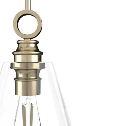Klein 1-Light Alturas Gold Island Pendant Light with Clear Glass Shade by Hunter -Hunter Sales alturas gold hunter chandeliers 19438 a0 1000