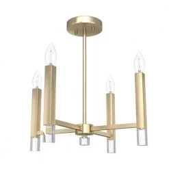 Sunjai 4-Light Alturas Gold Candlestick Pendant Light by Hunter -Hunter Sales alturas gold hunter chandeliers 19517 4f 1000