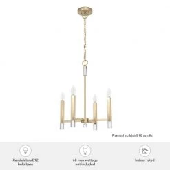 Sunjai 4-Light Alturas Gold Candlestick Pendant Light by Hunter -Hunter Sales alturas gold hunter chandeliers 19517 c3 1000