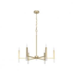 Sunjai 6-Light Alturas Gold Candlestick Chandelier by Hunter