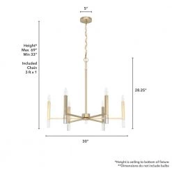 Sunjai 6-Light Alturas Gold Candlestick Chandelier by Hunter -Hunter Sales alturas gold hunter chandeliers 19519 66 1000