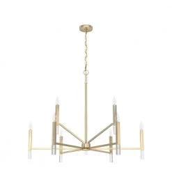 Sunjai 9-Light Alturas Gold Candlestick Chandelier by Hunter