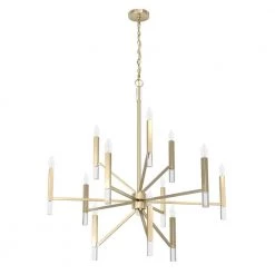 Sunjai 12-Light Alturas Gold Island Chandelier by Hunter