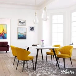 Lundin 1-Light Alturas Gold Bulb Pendant Light with Clear Glass Shade by Hunter -Hunter Sales alturas gold hunter chandeliers 19564 40 1000