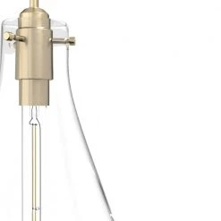 Lundin 1-Light Alturas Gold Bulb Pendant Light with Clear Glass Shade by Hunter -Hunter Sales alturas gold hunter chandeliers 19564 a0 1000