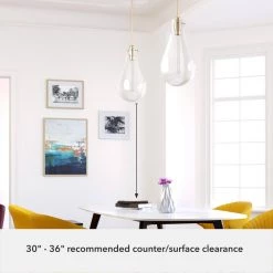 Lundin 1-Light Alturas Gold Bulb Pendant Light with Clear Glass Shade by Hunter -Hunter Sales alturas gold hunter chandeliers 19564 c3 1000