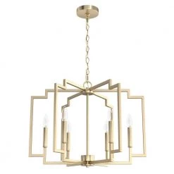 Zoanne 6-Light Alturas Gold Geometric Chandelier by Hunter