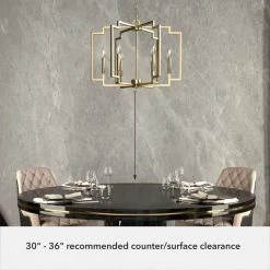 Zoanne 6-Light Alturas Gold Geometric Chandelier by Hunter -Hunter Sales alturas gold hunter chandeliers 19572 66 1000