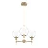 Xidane 3-Light Alturas Gold Crystal Chandelier with Clear Glass Shades by Hunter