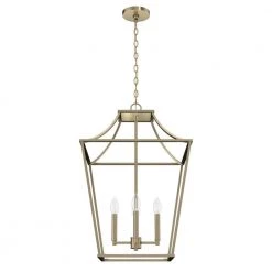 Laurel Ridge 4-Light Alturas Gold Lantern Pendant Light by Hunter