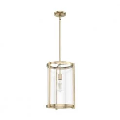 Astwood 1 Light Alturas Gold Island Pendant Light with Clear Glass Shade Dining Room Light by Hunter
