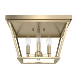 Laurel Ridge 19 in. 4 Light Alturas Gold Flush Mount Kitchen Light by Hunter