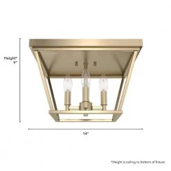 Laurel Ridge 19 in. 4 Light Alturas Gold Flush Mount Kitchen Light by Hunter -Hunter Sales alturas gold hunter flush mount lights 19075 c3 1000