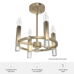 Sunjai 12.25 in. 4-Light Alturas Gold Semi-Flush Mount by Hunter 13 Sunjai 12.25 in. 4-Light Alturas Gold Semi-Flush Mount by Hunter -Hunter Sales alturas gold hunter flush mount lights 19525 c3 1000