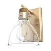 Van Nuys 1 Light Alturas Gold Wall Sconce with Clear Glass Shade Bathroom Light by Hunter -Hunter Sales alturas gold hunter vanity lighting 19299 64 1000