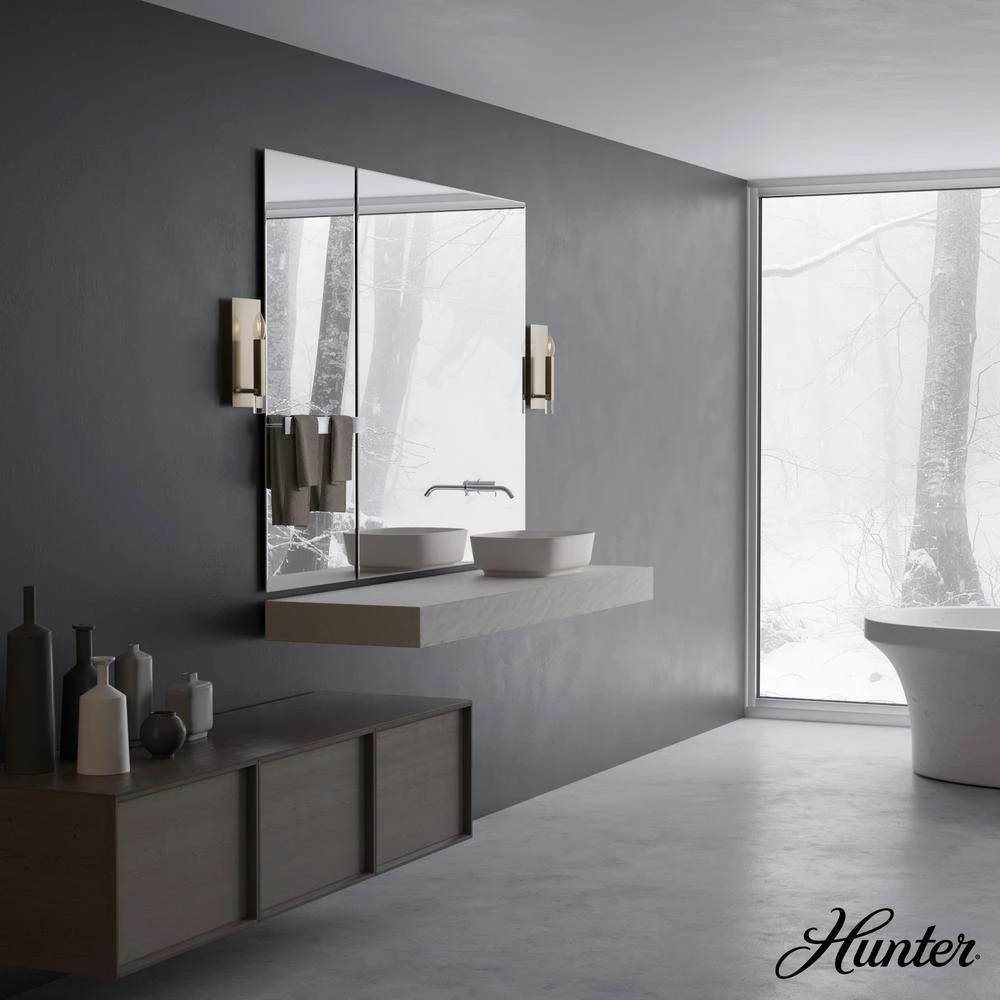 Sunjai 1-Light Alturas Gold Wall Sconce by Hunter 5 Sunjai 1-Light Alturas Gold Wall Sconce by Hunter - Image 3