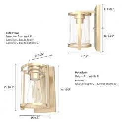 Astwood 1 Light Alturas Gold Wall Sconce Bathroom Light by Hunter -Hunter Sales alturas gold hunter vanity lighting 19962 66 1000