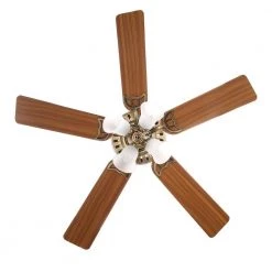 Studio Series 52 in. LED Antique Brass Indoor Ceiling Fan with Light Kit by Hunter -Hunter Sales antique brass hunter ceiling fans with lights 53063 76 1000