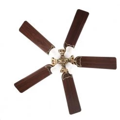 Studio Series 52 in. LED Antique Brass Indoor Ceiling Fan with Light Kit by Hunter -Hunter Sales antique brass hunter ceiling fans with lights 53063 77 1000