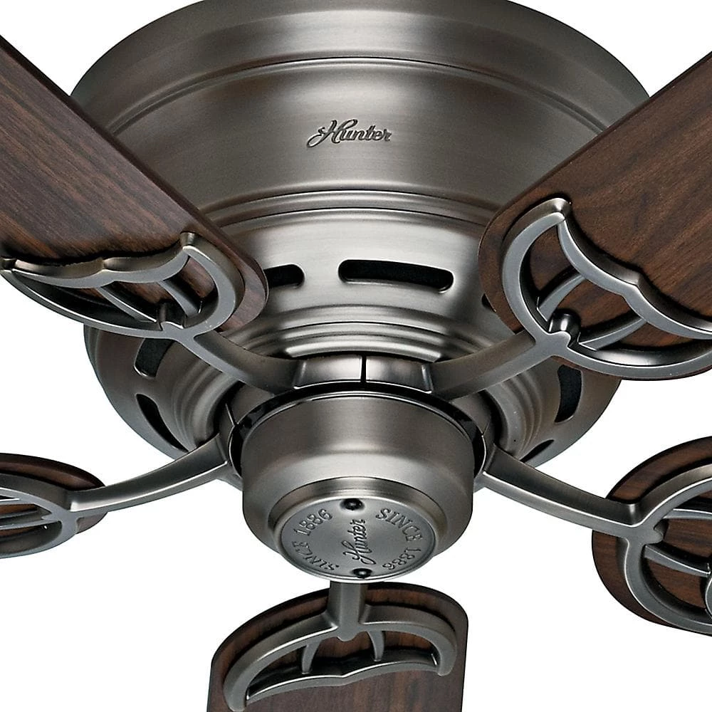 Low Profile III 52 in. Indoor Antique Pewter Ceiling Fan by Hunter 4 Low Profile III 52 in. Indoor Antique Pewter Ceiling Fan by Hunter - Image 2