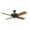 Original 52 in. Indoor/Outdoor Black Ceiling Fan with Teak Blades by Hunter -Hunter Sales black hunter ceiling fans without lights 23863 64 1000