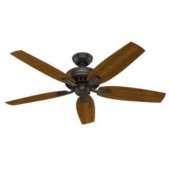 Newsome 52 in. Indoor Premier Bronze Ceiling Fan With LED Light Kit and Remote by Hunter -Hunter Sales bronze hunter ceiling fans with lights 32841 40 1000