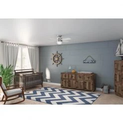 Timpani 44 in. LED Indoor Brushed Nickel Ceiling Fan with Light Kit by Hunter -Hunter Sales brushed nickel hunter ceiling fans with lights 50358 4f 1000