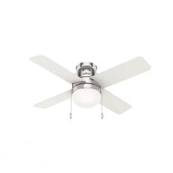 Timpani 44 in. LED Indoor Brushed Nickel Ceiling Fan with Light Kit by Hunter
