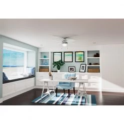 Timpani 44 in. LED Indoor Brushed Nickel Ceiling Fan with Light Kit by Hunter -Hunter Sales brushed nickel hunter ceiling fans with lights 50358 c3 1000